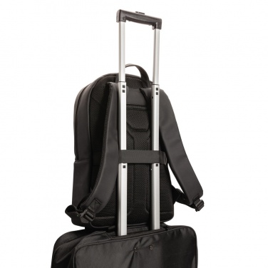 Logo trade promotional gifts picture of: Swiss Peak deluxe PU laptop backpack PVC free