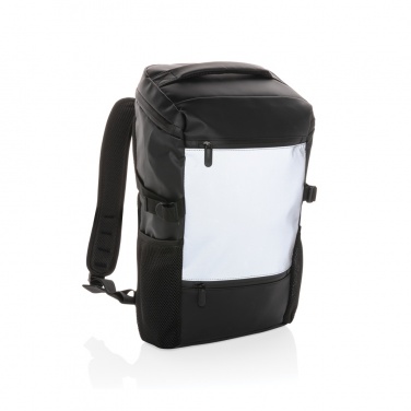 Logo trade corporate gift photo of: PU high visibility easy access 15.6" laptop backpack