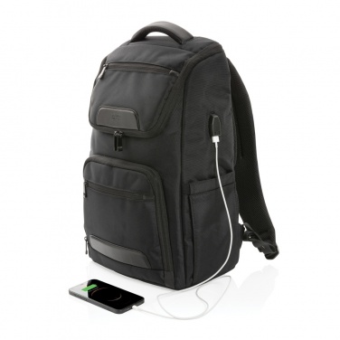 Logotrade promotional giveaway image of: Swiss Peak AWARE™ RPET Voyager 15.6" laptop backpack
