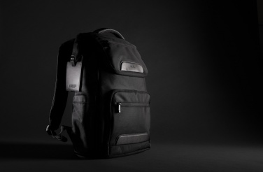 Logotrade promotional product picture of: Swiss Peak AWARE™ RPET Voyager 15.6" laptop backpack