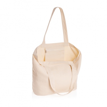 Logotrade corporate gift image of: Impact Aware™ 240 gsm rcanvas shopper w/pocket undyed