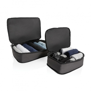 Logo trade promotional merchandise photo of: Swiss Peak Ridge AWARE™ RPET compression travel cubes 2pc