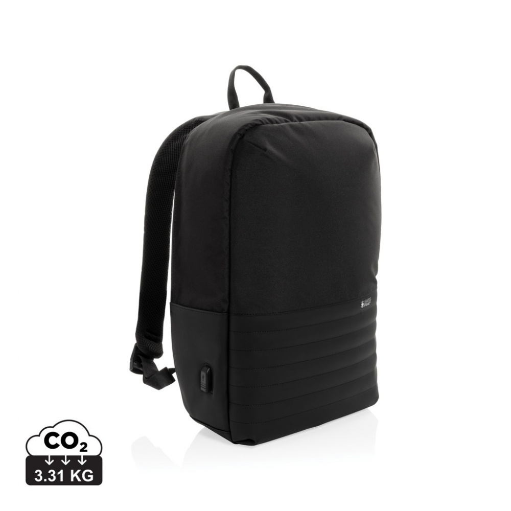 Logo trade promotional item photo of: Swiss Peak AWARE™ RFID anti-theft 15.6'' laptop backpack