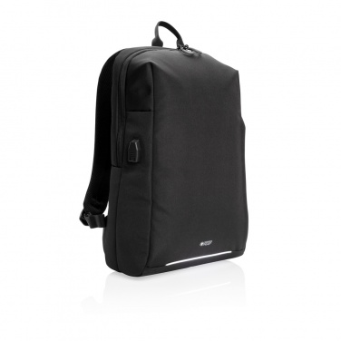 Logotrade promotional gift image of: Swiss Peak AWARE™ RFID and USB A laptop backpack