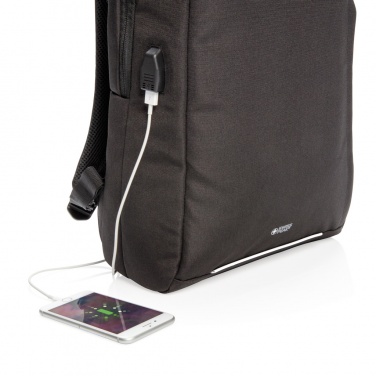 Logotrade promotional item image of: Swiss Peak AWARE™ RFID and USB A laptop backpack