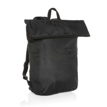 Logo trade corporate gifts image of: Dillon AWARE™ RPET lightweight foldable backpack