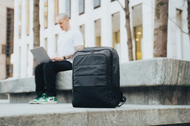 Logotrade promotional merchandise photo of: Armond AWARE™ RPET 15.6 inch deluxe laptop backpack