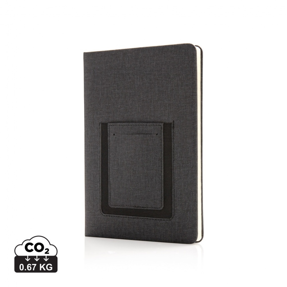 Logotrade corporate gift picture of: Deluxe A5 Notebook with phone pocket