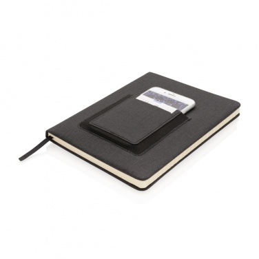 Logotrade corporate gift image of: Deluxe A5 Notebook with phone pocket