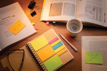 Logotrade promotional gift image of: A5 Kraft spiral notebook with sticky notes