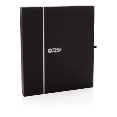 Logo trade promotional merchandise image of: Swiss Peak deluxe A5 notebook and pen set