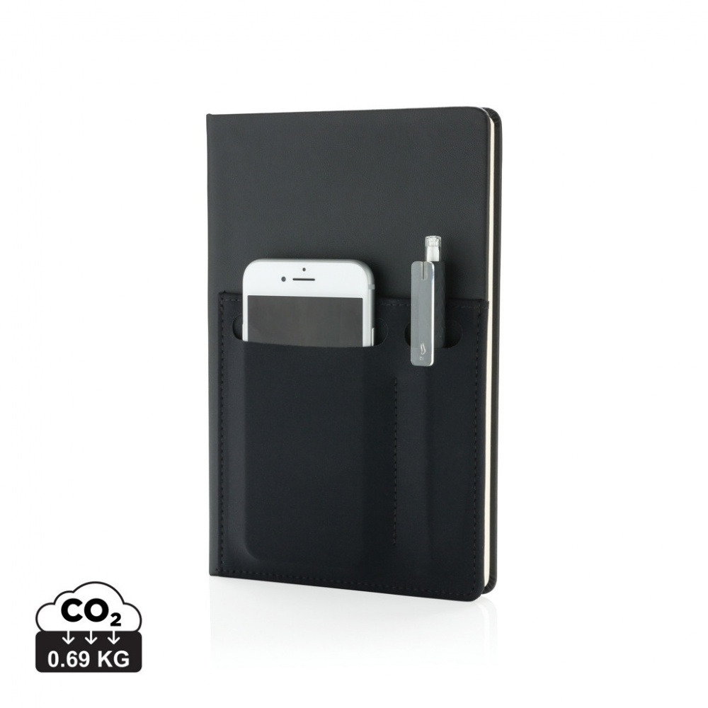 Logo trade promotional products picture of: A5 Deluxe notebook with smart pockets