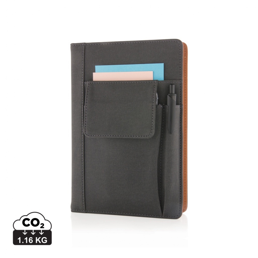 Logotrade promotional item picture of: Notebook with phone pocket