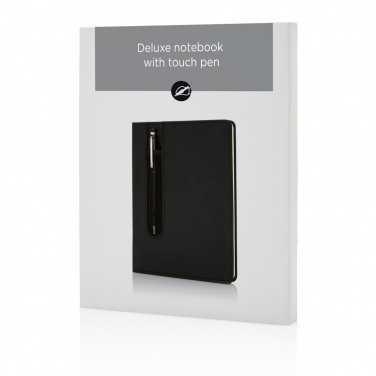 Logotrade corporate gift image of: Standard hardcover PU A5 notebook with stylus pen