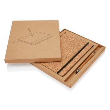 Logotrade business gifts photo of: A5 notebook with bamboo pen including stylus