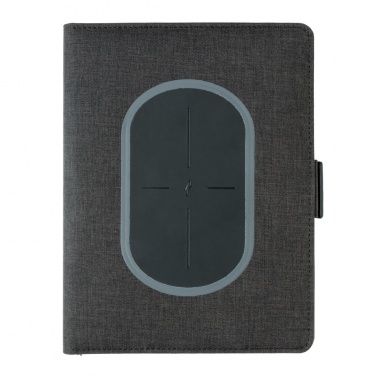 Logo trade promotional merchandise photo of: Air 5W wireless charging notebook cover A5