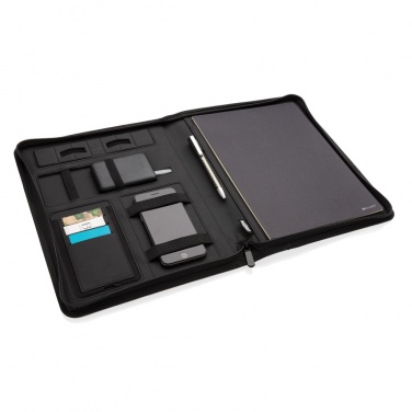 Logo trade promotional product photo of: Air 5W wireless charging portfolio A4 w/ 5000 mAh powerbank