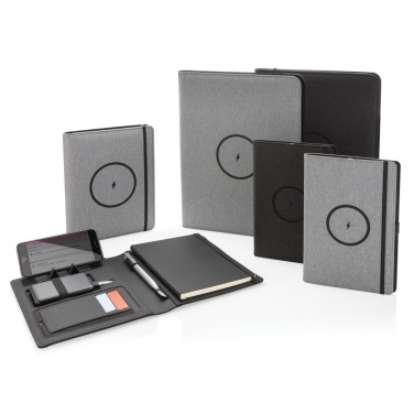 Logotrade promotional merchandise picture of: Air 5W wireless charging notebook with 5000mAh powerbank