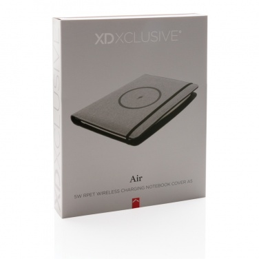 Logotrade promotional gift image of: Air 5W wireless charging notebook with 5000mAh powerbank