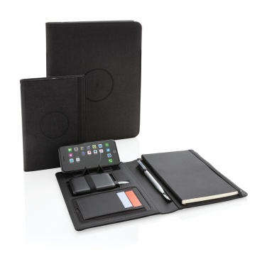 Logo trade business gift photo of: Air 5W wireless charging refillable journal cover A5
