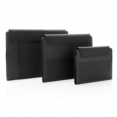 Logotrade promotional item image of: Fiko 5W wireless charging portfolio A4 with powerbank