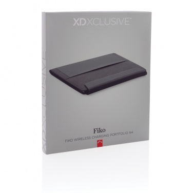 Logotrade advertising product picture of: Fiko 5W wireless charging portfolio A4 with powerbank