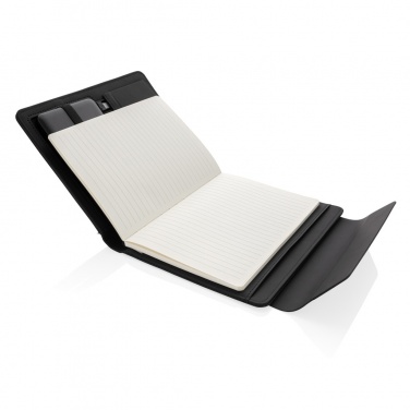 Logo trade promotional gifts picture of: Fiko wireless charging A5 portfolio with powerbank