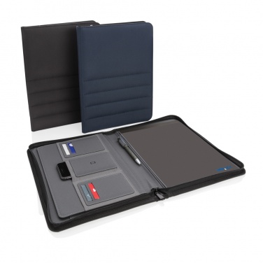 Logotrade promotional product image of: Impact AWARE™ RPET A4 portfolio with zipper