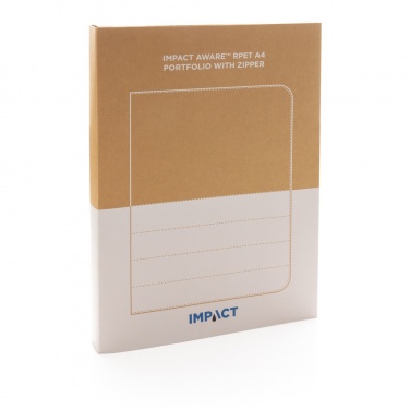 Logotrade promotional product picture of: Impact AWARE™ RPET A4 portfolio with zipper