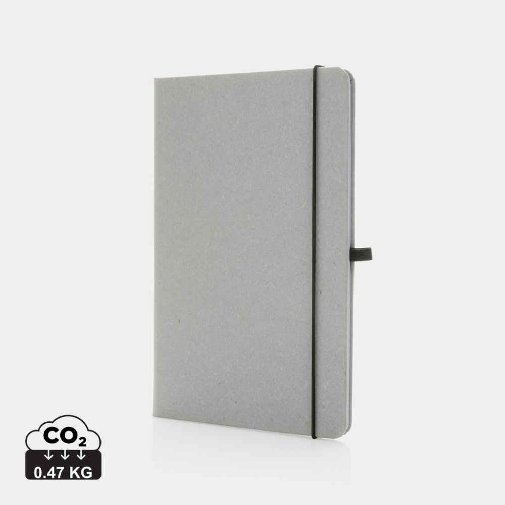 Logo trade promotional gifts image of: Recycled leather hardcover notebook A5