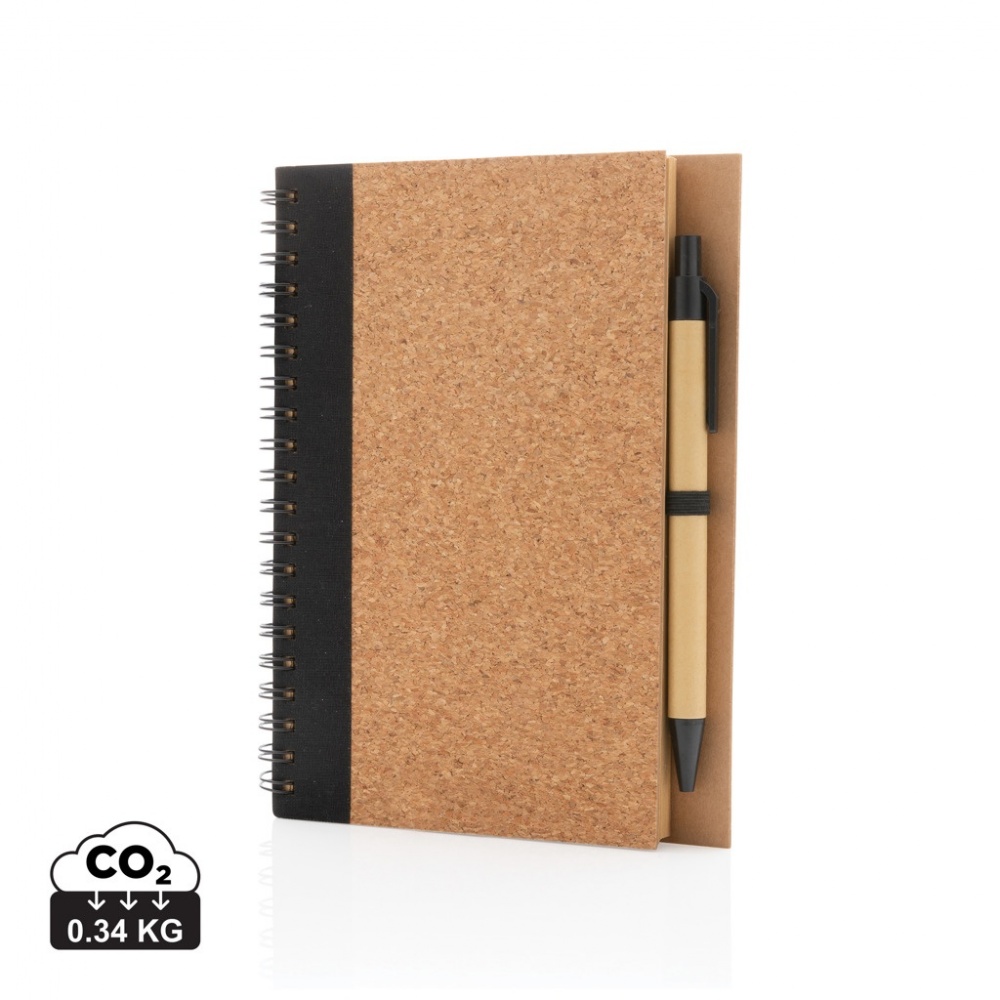 Logotrade promotional gifts photo of: Cork spiral notebook with pen