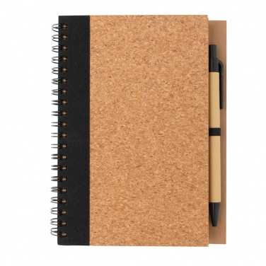 Logotrade promotional gift image of: Cork spiral notebook with pen