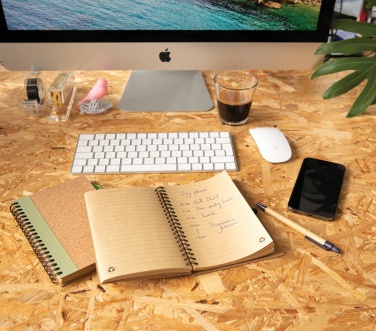 Logotrade promotional merchandise image of: Cork spiral notebook with pen