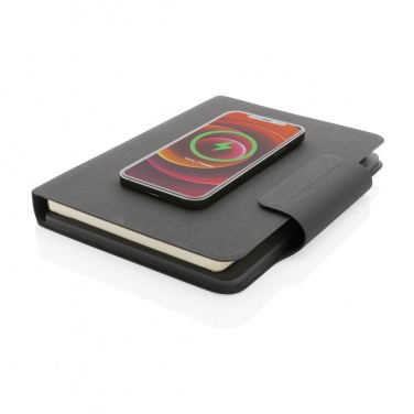 Logotrade promotional giveaways photo of: Artic Magnetic 10W wireless charging A5 notebook