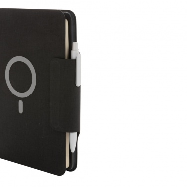 Logo trade advertising products image of: Artic Magnetic 10W wireless charging A5 notebook