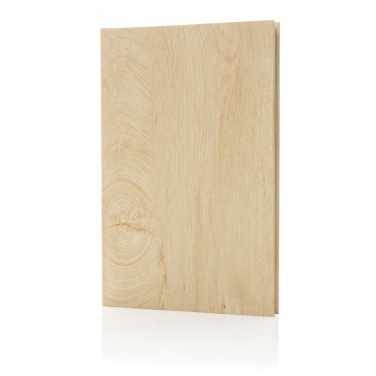 Logo trade promotional products image of: Kavana wood print A5 notebook