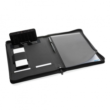 Logotrade corporate gift picture of: Impact Aware™ deluxe 300D tech portfolio with zipper