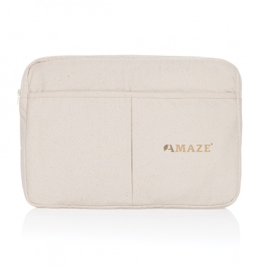 Logo trade advertising product photo of: Laluka AWARE™ recycled cotton 15.6 inch laptop sleeve