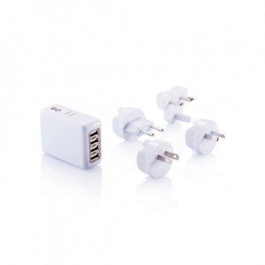 Logotrade advertising product picture of: Travel plug with 4 USB ports