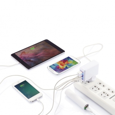 Logotrade promotional items photo of: Travel plug with 4 USB ports