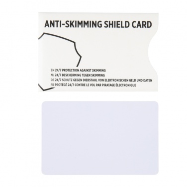 Logo trade promotional giveaways image of: Anti-skimming RFID shield card with active jamming chip