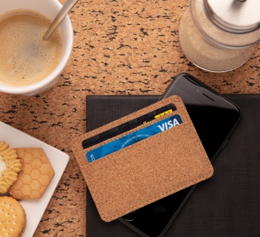 Logotrade promotional products photo of: Cork secure RFID slim wallet
