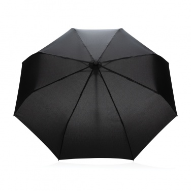 Logo trade promotional merchandise photo of: 21" Impact AWARE™ RPET 190T bamboo auto open/close umbrella