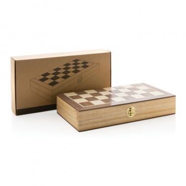Logotrade promotional products photo of: Luxury wooden foldable chess set