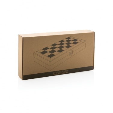 Logo trade promotional giveaways picture of: Luxury wooden foldable chess set