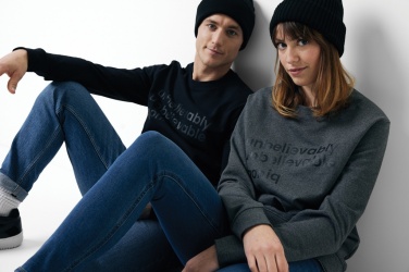 Logo trade corporate gifts picture of: Iqoniq Zion recycled cotton crew neck