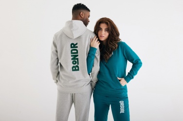 Logo trade promotional merchandise picture of: Iqoniq Torres recycled cotton hoodie undyed