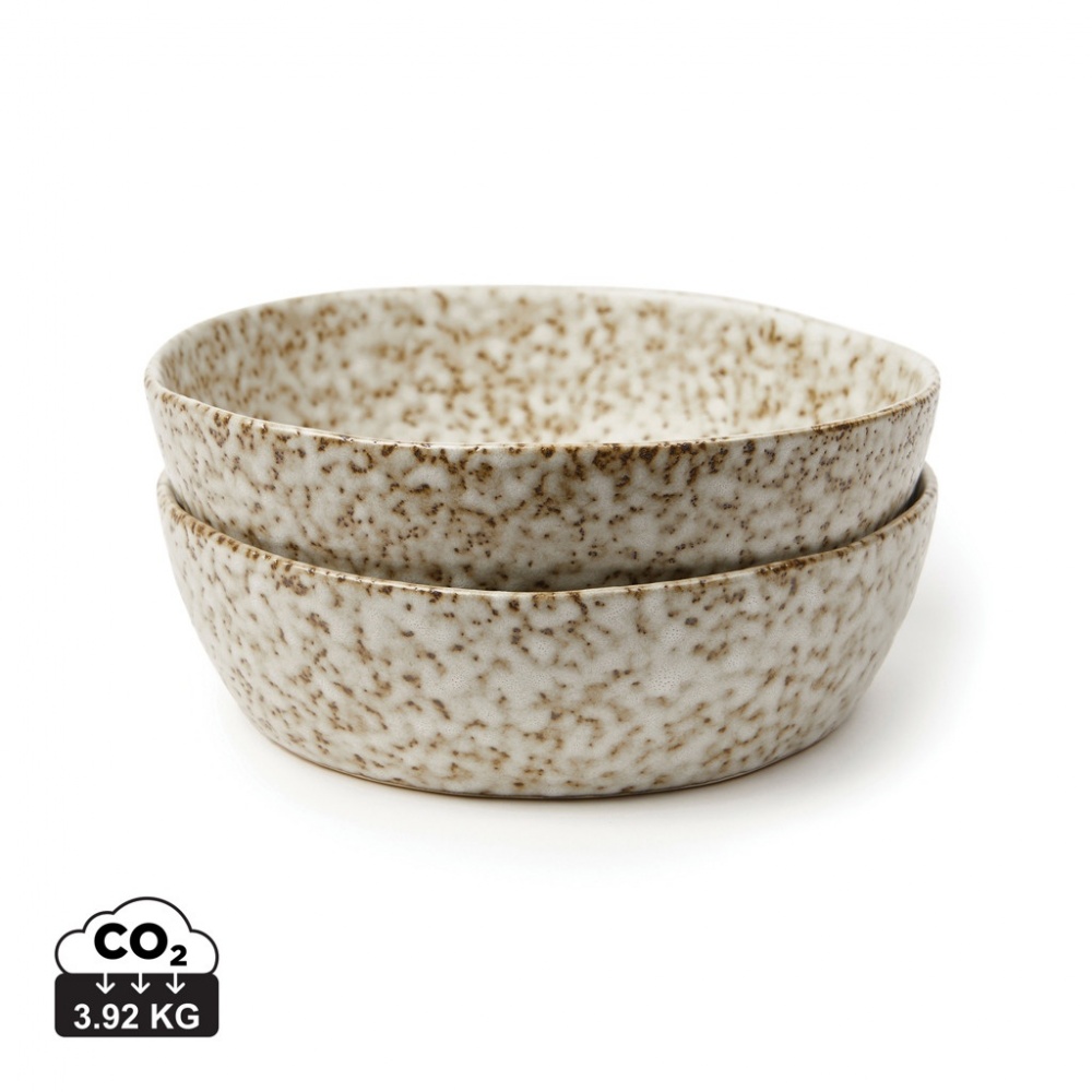 Logotrade promotional gifts photo of: VINGA Nuvem stoneware mini bowl, 2 pcs set