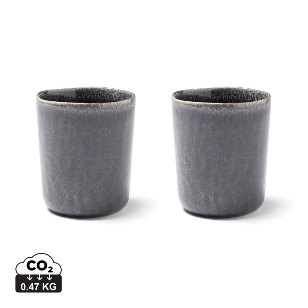 Logo trade promotional gifts image of: VINGA Nomimono stoneware mug, 2 pcs set