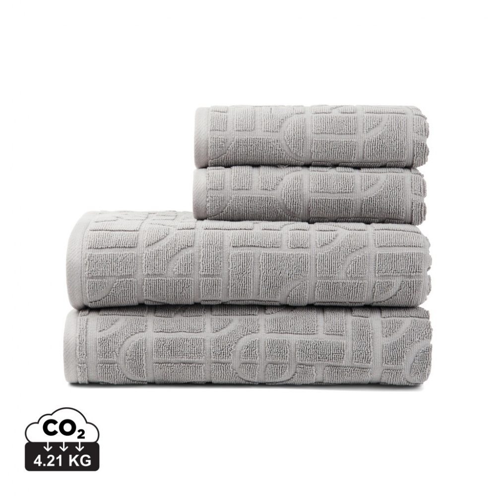 Logo trade business gift photo of: VINGA Verso OCS organic cotton towel, 4 pcs set